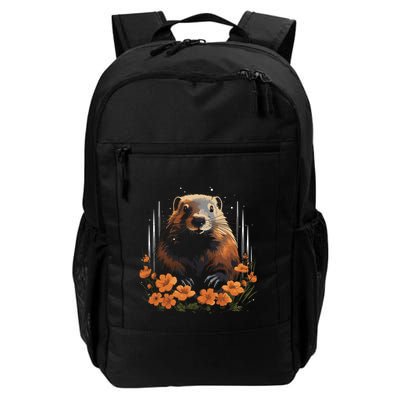 Marmot Wildlife Colorful Marmot Lover Wildlife Animal Gift Backpack