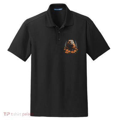 Marmot Wildlife Colorful Marmot Lover Wildlife Animal Gift Dry Zone Grid Polo