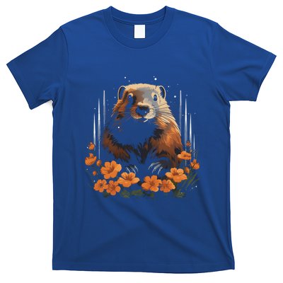 Marmot Wildlife Colorful Marmot Lover Wildlife Animal Gift T-Shirt