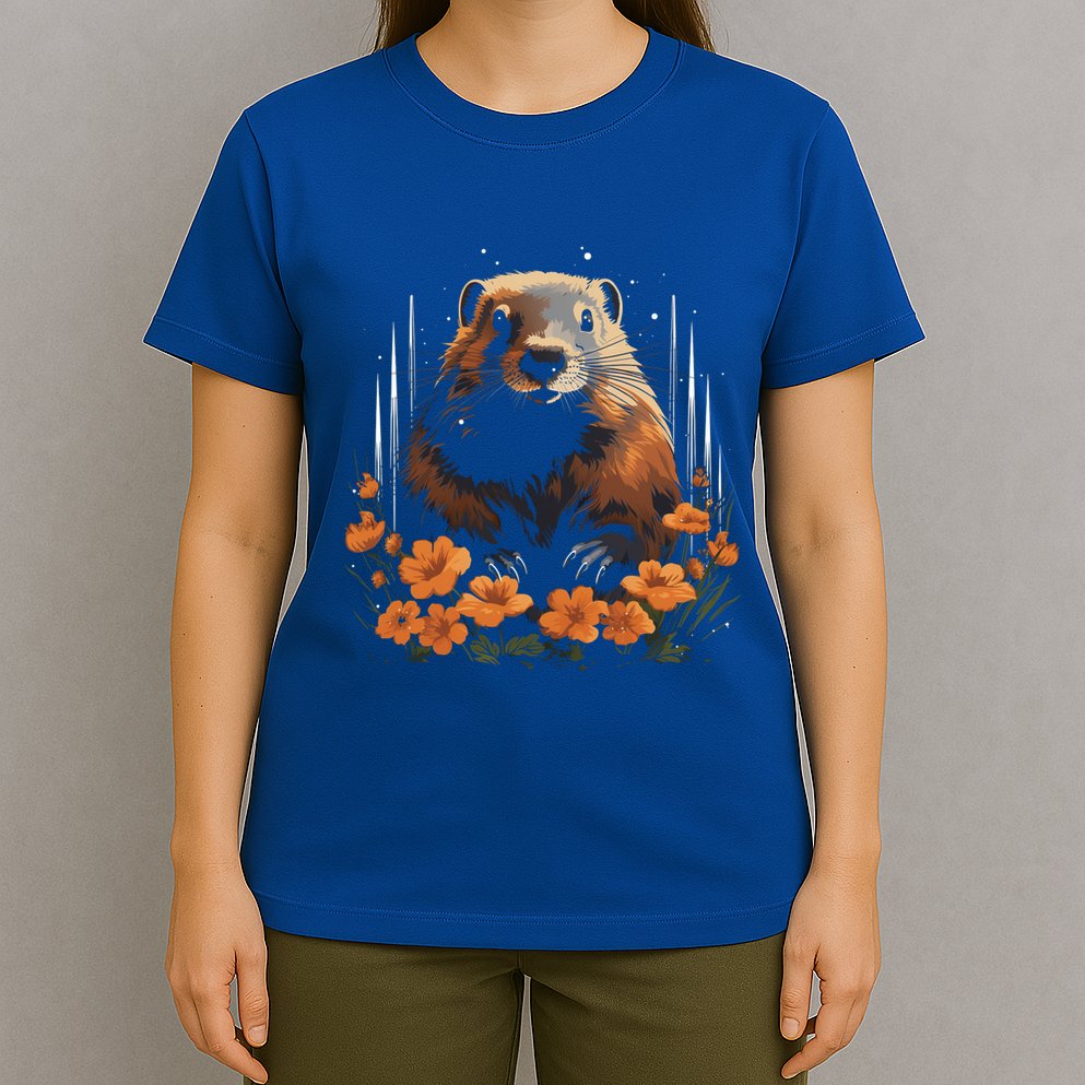 Marmot Wildlife Colorful Marmot Lover Wildlife Animal Gift T-Shirt
