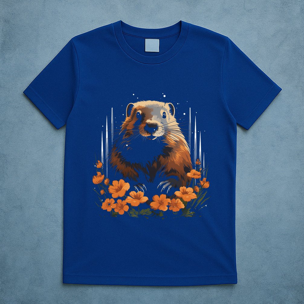 Marmot Wildlife Colorful Marmot Lover Wildlife Animal Gift T-Shirt