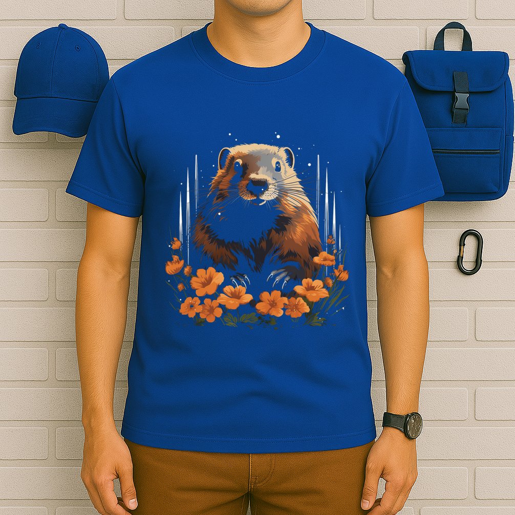 Marmot Wildlife Colorful Marmot Lover Wildlife Animal Gift T-Shirt