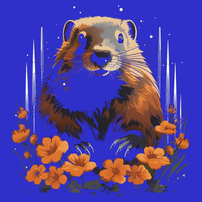 Marmot Wildlife Colorful Marmot Lover Wildlife Animal Gift T-Shirt