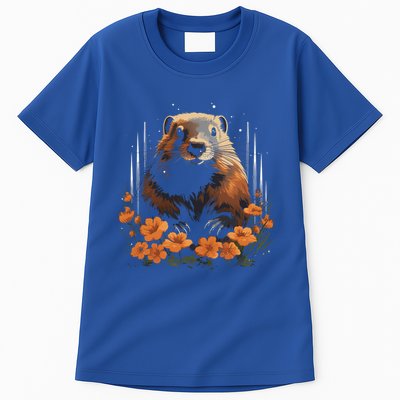 Marmot Wildlife Colorful Marmot Lover Wildlife Animal Gift Tall T-Shirt
