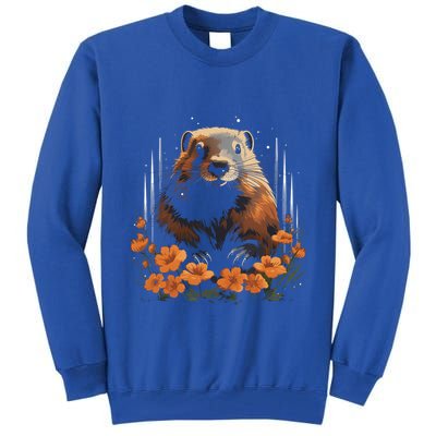 Marmot Wildlife Colorful Marmot Lover Wildlife Animal Gift Tall Sweatshirt