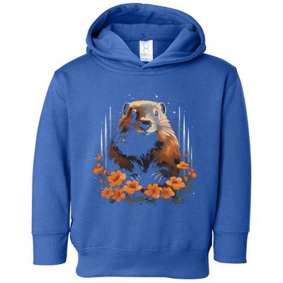 Marmot Wildlife Colorful Marmot Lover Wildlife Animal Gift Toddler Hoodie