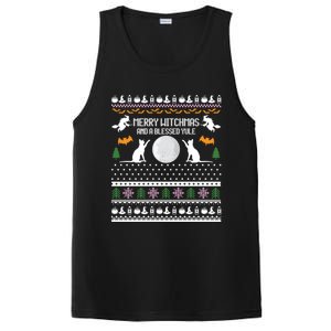 Merry Witchmas Cat Ugly Christmas Gift PosiCharge Competitor Tank