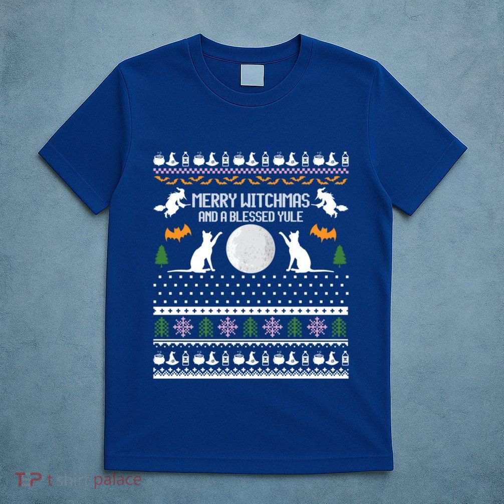 Merry Witchmas Cat Ugly Christmas Gift T-Shirt