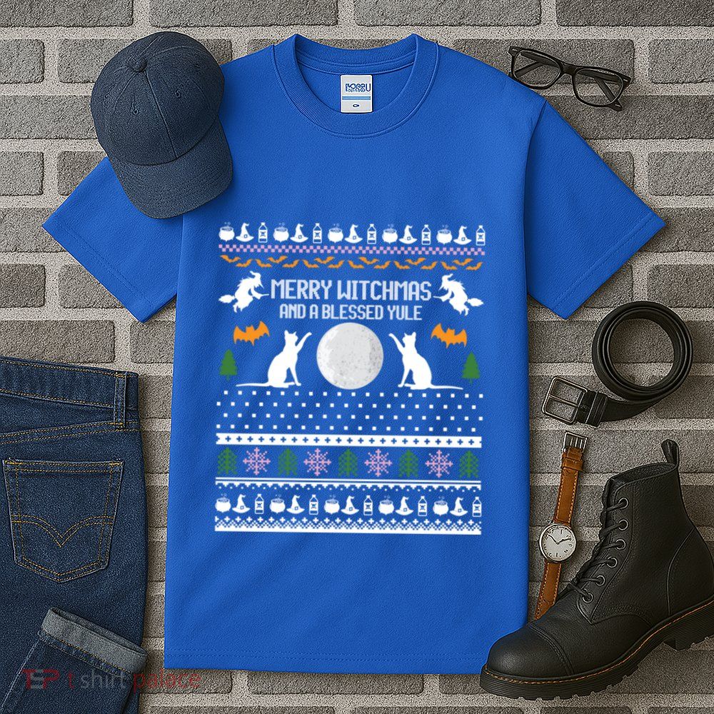 Merry Witchmas Cat Ugly Christmas Gift Tall T-Shirt
