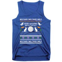 Merry Witchmas Cat Ugly Christmas Gift Tank Top