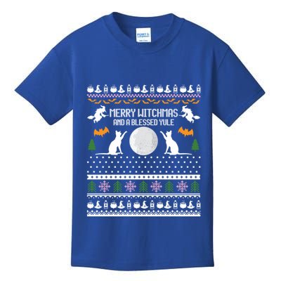 Merry Witchmas Cat Ugly Christmas Gift Kids T-Shirt