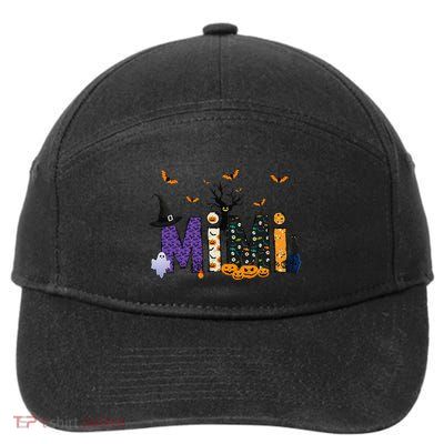 Mimi Witch Cute Grandma Mimi Halloween Costume Funny 7-Panel Snapback Hat