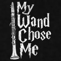 My Wand Chose Me Clarinet Player Clarinetist Music Lover Ladies PosiCharge Tri-Blend Wicking Tank