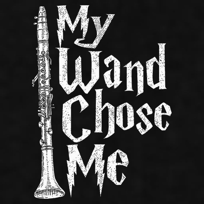 My Wand Chose Me Clarinet Player Clarinetist Music Lover Ladies PosiCharge Tri-Blend Wicking Tank