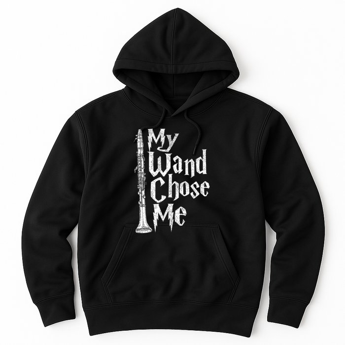 My Wand Chose Me Clarinet Player Clarinetist Music Lover Hoodie