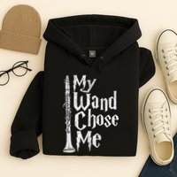 My Wand Chose Me Clarinet Player Clarinetist Music Lover Hoodie
