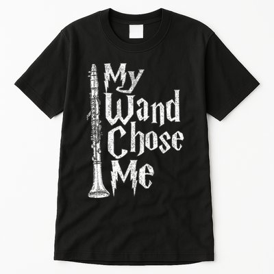My Wand Chose Me Clarinet Player Clarinetist Music Lover Tall T-Shirt