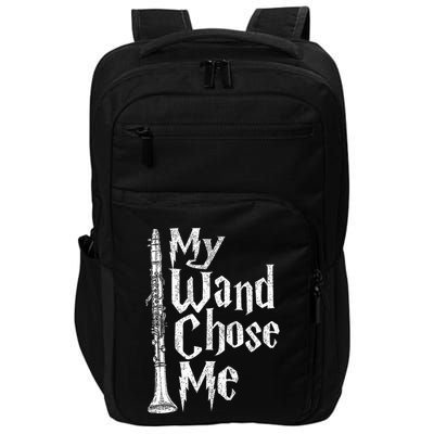 My Wand Chose Me Clarinet Player Clarinetist Music Lover Impact Tech Backpack