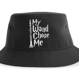 My Wand Chose Me Clarinet Player Clarinetist Music Lover Sustainable Bucket Hat