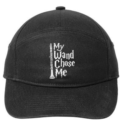My Wand Chose Me Clarinet Player Clarinetist Music Lover 7-Panel Snapback Hat