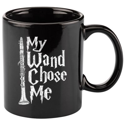 My Wand Chose Me Clarinet Player Clarinetist Music Lover 11oz C Handle Ceramic Mug