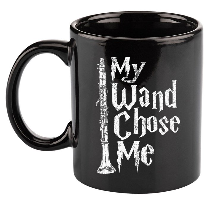 My Wand Chose Me Clarinet Player Clarinetist Music Lover 11oz C Handle Ceramic Mug