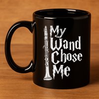 My Wand Chose Me Clarinet Player Clarinetist Music Lover 11oz C Handle Ceramic Mug