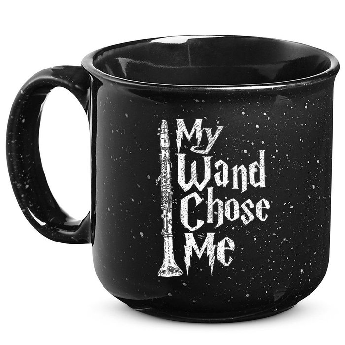 My Wand Chose Me Clarinet Player Clarinetist Music Lover 15oz Campfire Ceramic Mug