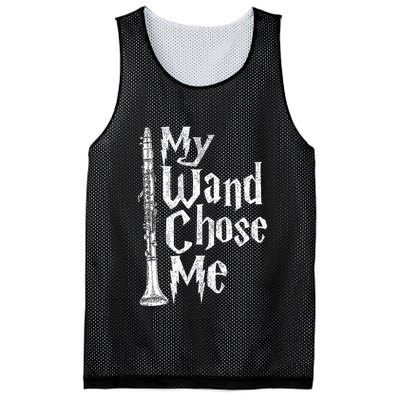 My Wand Chose Me Clarinet Player Clarinetist Music Lover Mesh Reversible Basketball Jersey Tank