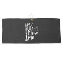 My Wand Chose Me Clarinet Player Clarinetist Music Lover Large Microfiber Waffle Golf Towel