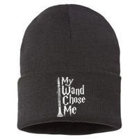 My Wand Chose Me Clarinet Player Clarinetist Music Lover Sustainable Knit Beanie