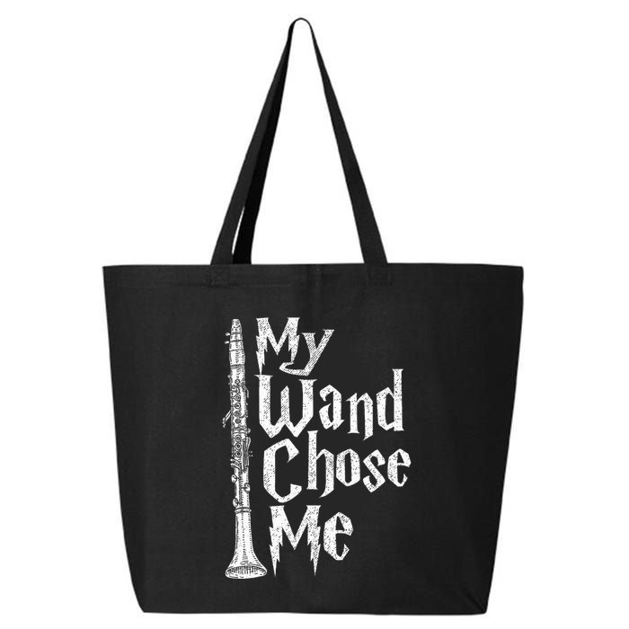 My Wand Chose Me Clarinet Player Clarinetist Music Lover 25L Jumbo Tote