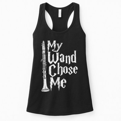 My Wand Chose Me Clarinet Player Clarinetist Music Lover Womens Tank Top