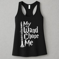 My Wand Chose Me Clarinet Player Clarinetist Music Lover Womens Tank Top