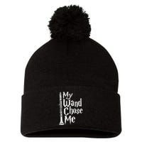 My Wand Chose Me Clarinet Player Clarinetist Music Lover Pom Pom 12in Knit Beanie