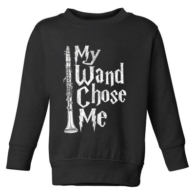 My Wand Chose Me Clarinet Player Clarinetist Music Lover Toddler Sweatshirt