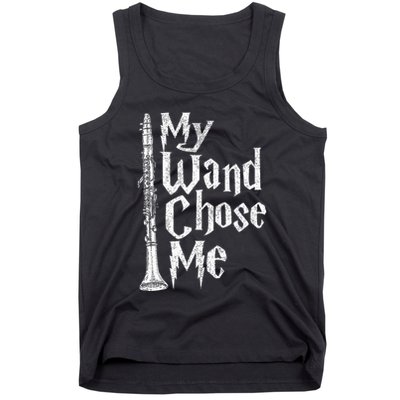 My Wand Chose Me Clarinet Player Clarinetist Music Lover Tank Top