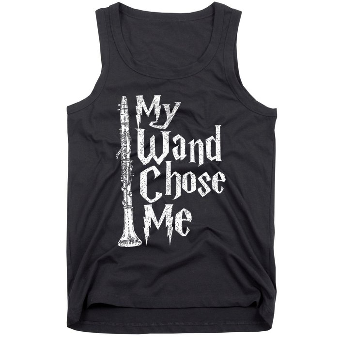 My Wand Chose Me Clarinet Player Clarinetist Music Lover Tank Top