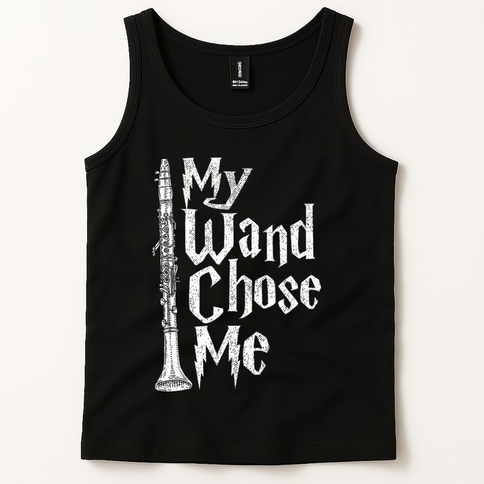 My Wand Chose Me Clarinet Player Clarinetist Music Lover Tank Top