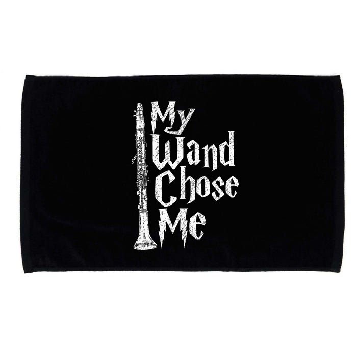 My Wand Chose Me Clarinet Player Clarinetist Music Lover Microfiber Hand Towel