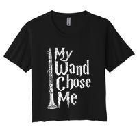 My Wand Chose Me Clarinet Player Clarinetist Music Lover Crop Top