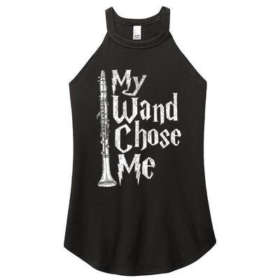 My Wand Chose Me Clarinet Player Clarinetist Music Lover Women's Perfect Tri Rocker Tank