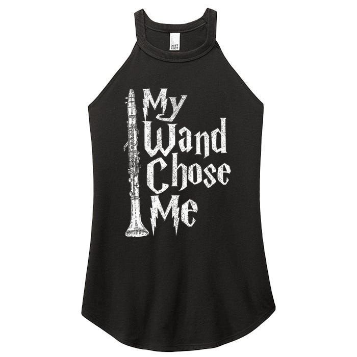 My Wand Chose Me Clarinet Player Clarinetist Music Lover Women's Perfect Tri Rocker Tank