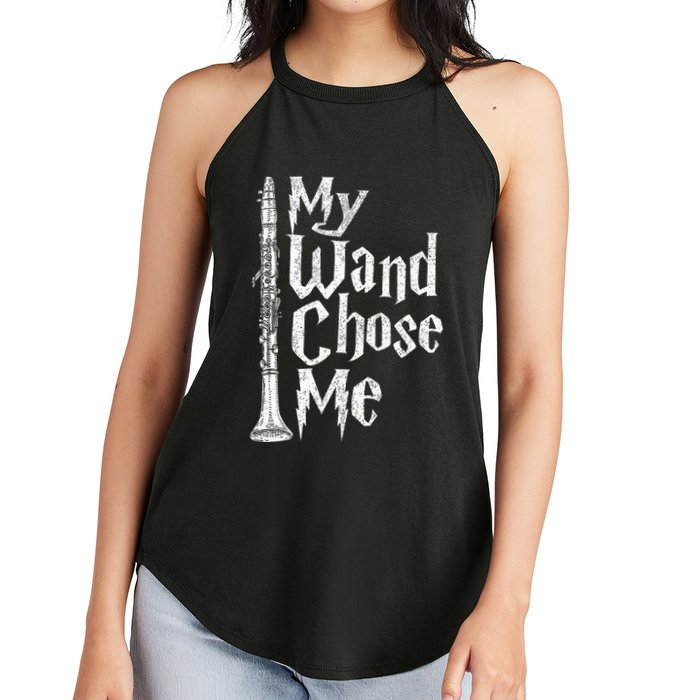 My Wand Chose Me Clarinet Player Clarinetist Music Lover Women's Perfect Tri Rocker Tank