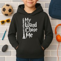 My Wand Chose Me Clarinet Player Clarinetist Music Lover Kids Hoodie