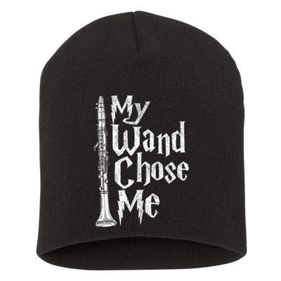 My Wand Chose Me Clarinet Player Clarinetist Music Lover Short Acrylic Beanie