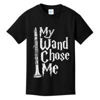 My Wand Chose Me Clarinet Player Clarinetist Music Lover Kids T-Shirt