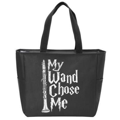 My Wand Chose Me Clarinet Player Clarinetist Music Lover Zip Tote Bag