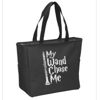 My Wand Chose Me Clarinet Player Clarinetist Music Lover Zip Tote Bag