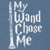 My Wand Chose Me Clarinet Player Clarinetist Music Lover Garment-Dyed Sweatshirt